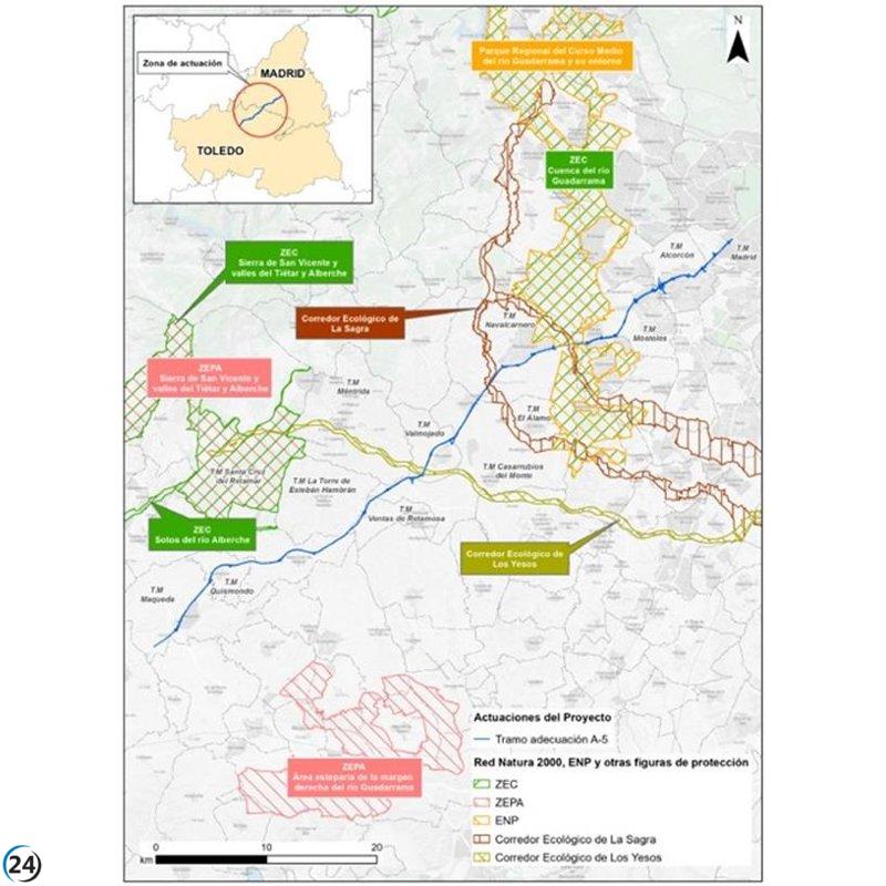 El proyecto de mejora de la A-5 entre Madrid y Maqueda recibe el visto bueno medioambiental