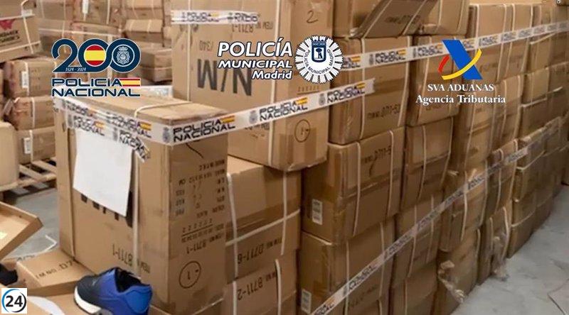 Cae una red de distribución de zapatillas falsificadas en Madrid, Toledo y Elche