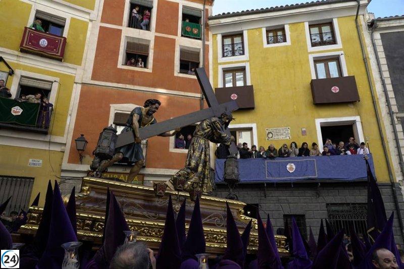 La procesión del Camino del Calvario de Cuenca cancelada por previsión de lluvia y sustituirá tambores por 2.500 turberos.
