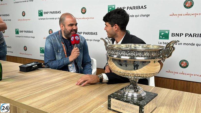 De becario en Onda Cero Toledo a narrar en París el Roland Garros de Carlos Alcaraz: la ascensión de Escarabajano.
