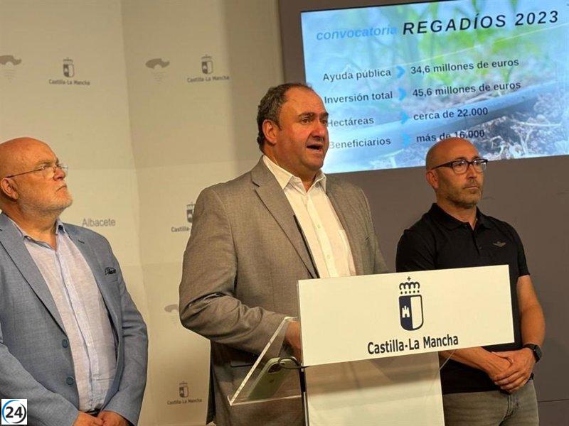 La Junta invierte 34,6 millones en modernizar y transformar regadíos en 22.000 hectáreas.