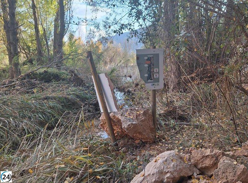 Cierre temporal de las Chorreras del Cabriel tras los estragos de la DANA.