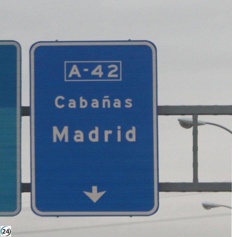 C-LM solicita a Transportes la liberalización de la AP-41 debido a las obras en la A-42: 