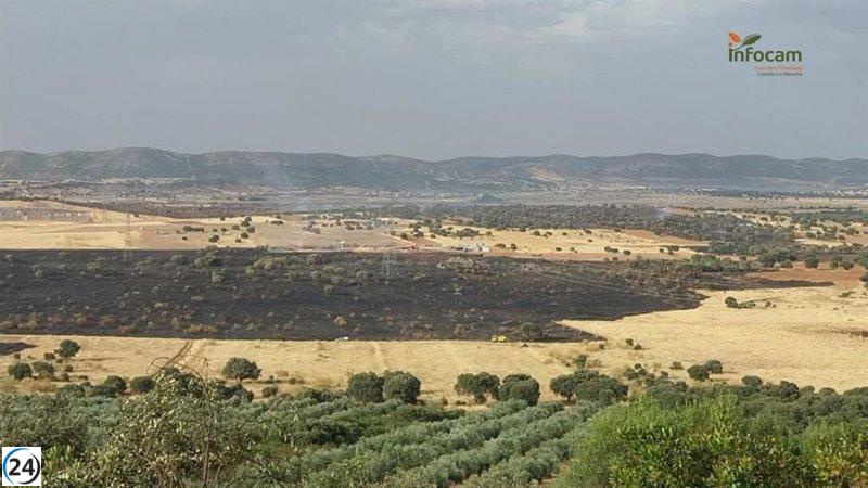 Brazatortas celebra la extinción del incendio forestal, confirman los servicios de emergencia.