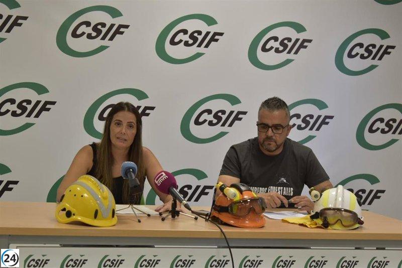 CSIF alerta sobre la reducción del dispositivo contra incendios en C-LM al 50% el 19, a pesar del alto riesgo vigente.