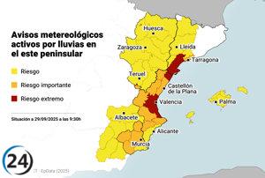Albacete bajo alerta amarilla por lluvias y tormentas inminentes.