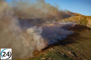 Incendio forestal en Peñalba de la Sierra, bajo control tras intensas labores de extinción.