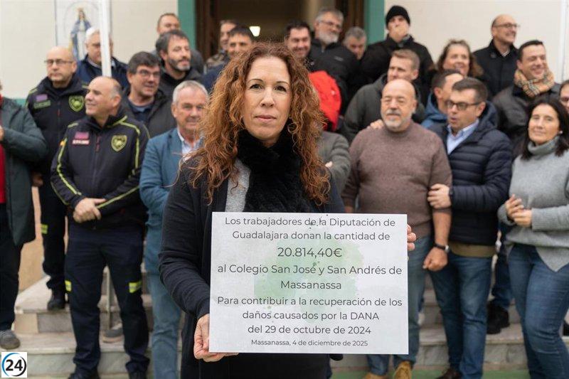 Empleados de la Diputación de Guadalajara se unen para donar horas extras al CEIS de Massanassa tras la dana.