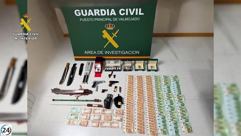 Tres arrestados en Toledo y Madrid por extorsionar a quienes otorgaron préstamos.