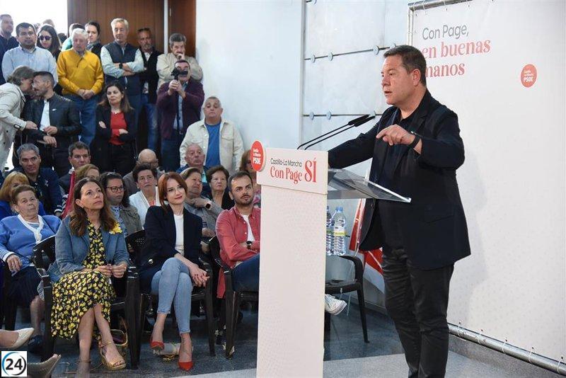 Page, del PSOE, se une al PP y Vox en la necesidad de acabar con los políticos que no aportan nada a Castilla-La Mancha.