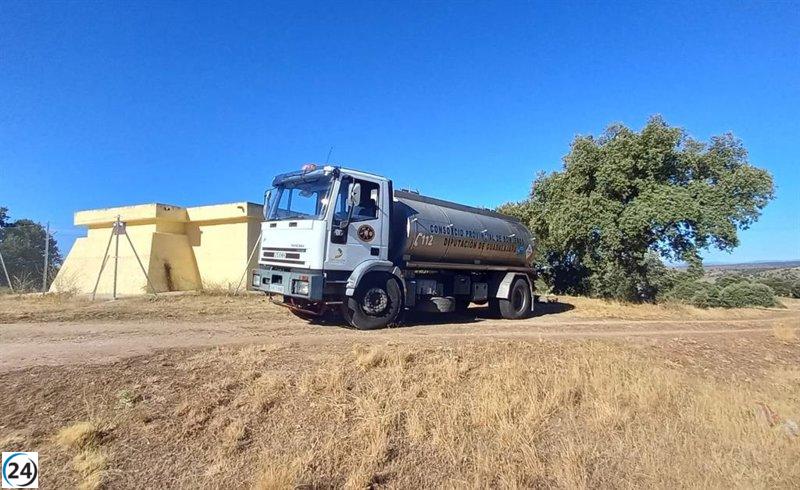 La Diputación de Guadalajara distribuye 2.764 m3 de agua a 34 pueblos en este año.