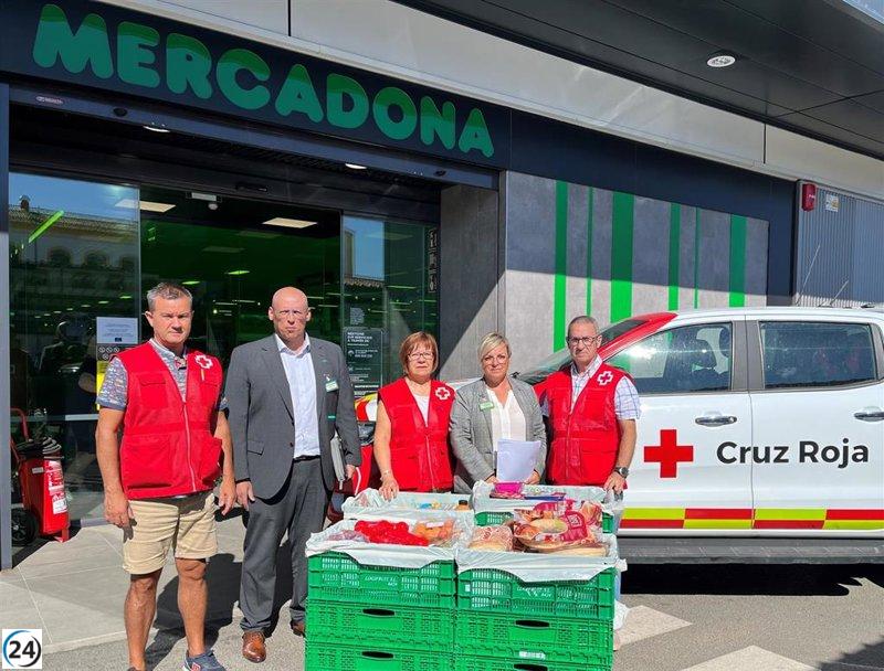 Mercadona abastecerá diariamente a Cruz Roja de Casas Ibáñez (Albacete) con donaciones de alimentos.